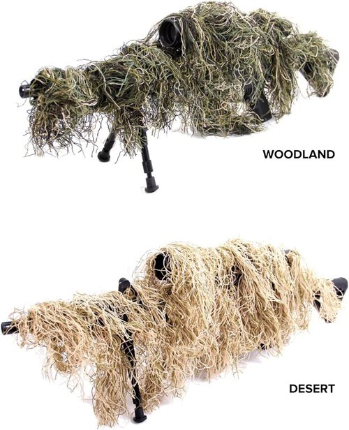 Camouflage Rifle Wrap for Hunting - Arcturus Ghillie Camo Cover