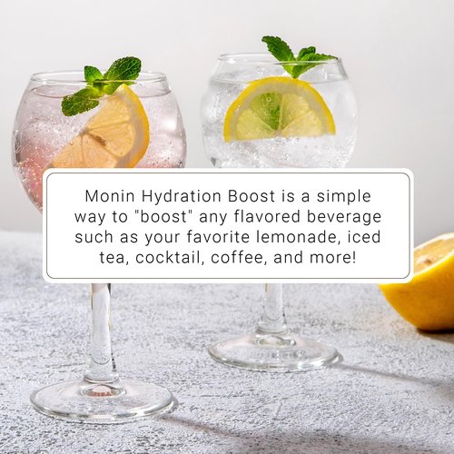 Monin - Hydration Boost and Drink Mix-in, Add Electrolytes & Minerals to Your Favorite Flavored Beverage (Hot or Cold), Dairy-Free, No Artificial Sweeteners, Gluten-Free (1 Liter + Pump)