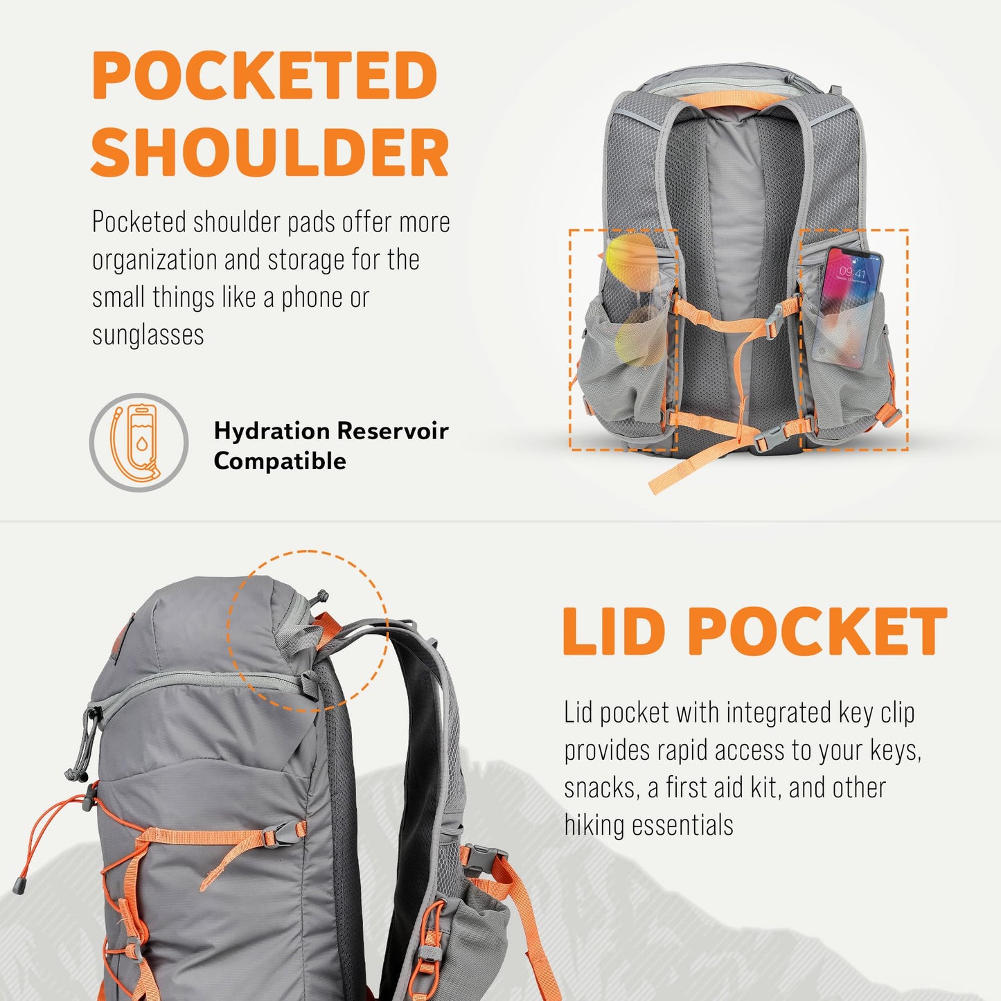Mystery Ranch Gallagator 15 Backpack – Weather Resistant Travel Bag with Sternum Strap – Gravel, 15L, L/XL