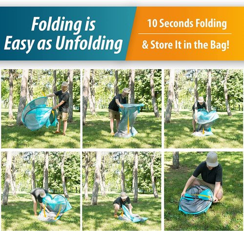 Vaygway Pop-up Tent and Automatic Instant Portable Cabana - Premium Quality 2-4 Person Easy Throw Setup Windproof Waterproof Travel Cabana Beach Tent Shelter- for Hiking, Camping & Outdoor Activities