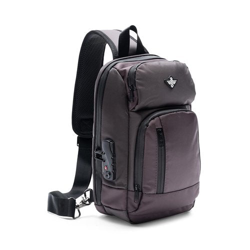 Erozul Equinox Sling Backpack Anti Theft Combination Lock Chest Shoulder Bag Waterproof Crossbody Casual Daypack (Graphite)