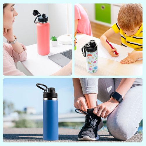 Soledea Spout Lid Replacement Chug Lid for Hydroflask, Simple Modern, Iron Flask and Other Wide Mouth Water Bottles