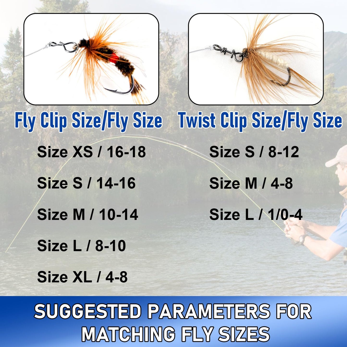 Alwonder 150-Pack/Box Fly Fishing Snaps Twist Clips, 3 Sizes Stainless Steel Quick Change Lure Snaps No Knot Clip Quick Snap Fast Snap Lure Connector for Flies Jigs Lures Fishing Clips Swivels Tackle