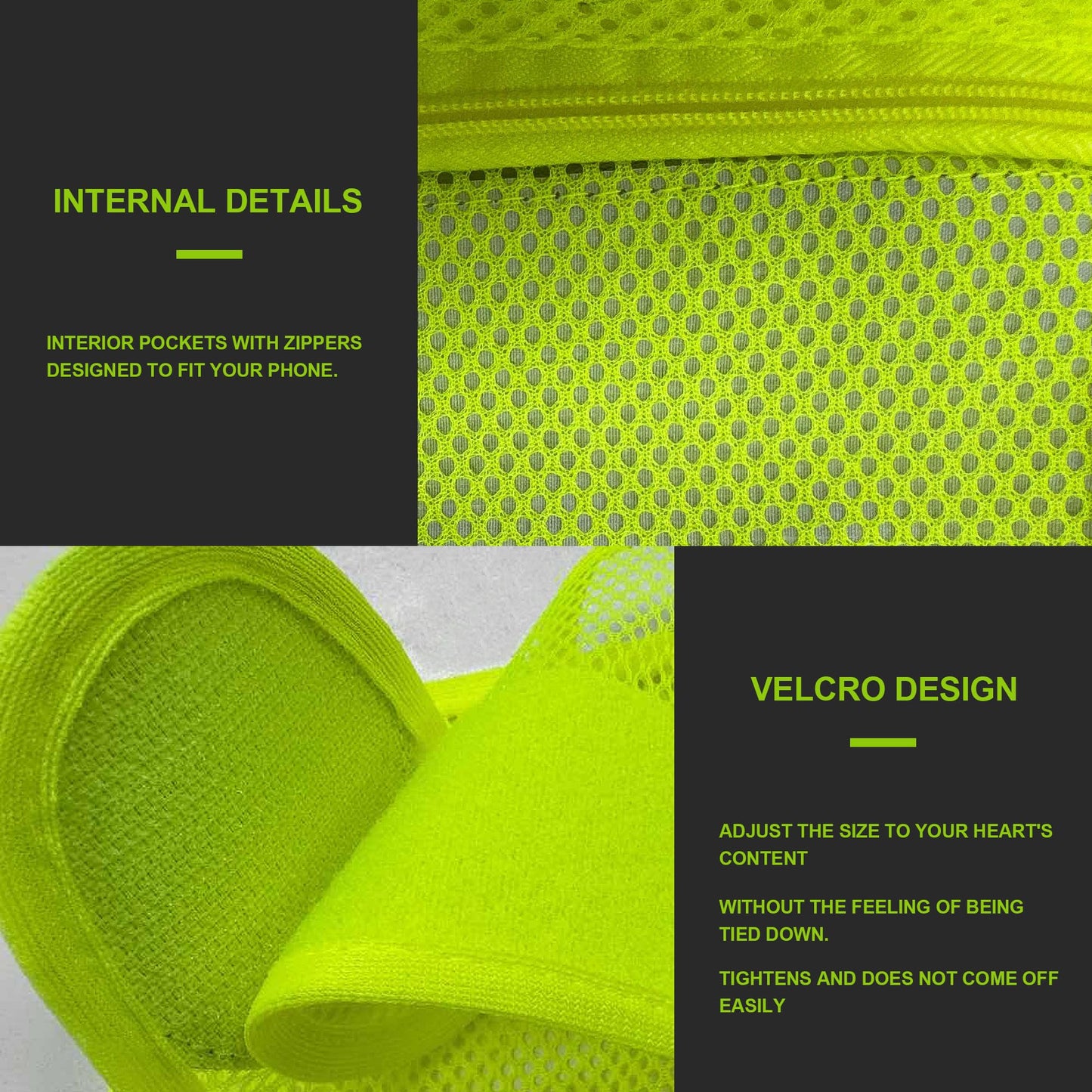 GOOFIT Running Vest and 2 Arm Straps for Jogging, Bicycle, Cycling Reflective High Visibility Vest Breathable Lightweight for Men & Women