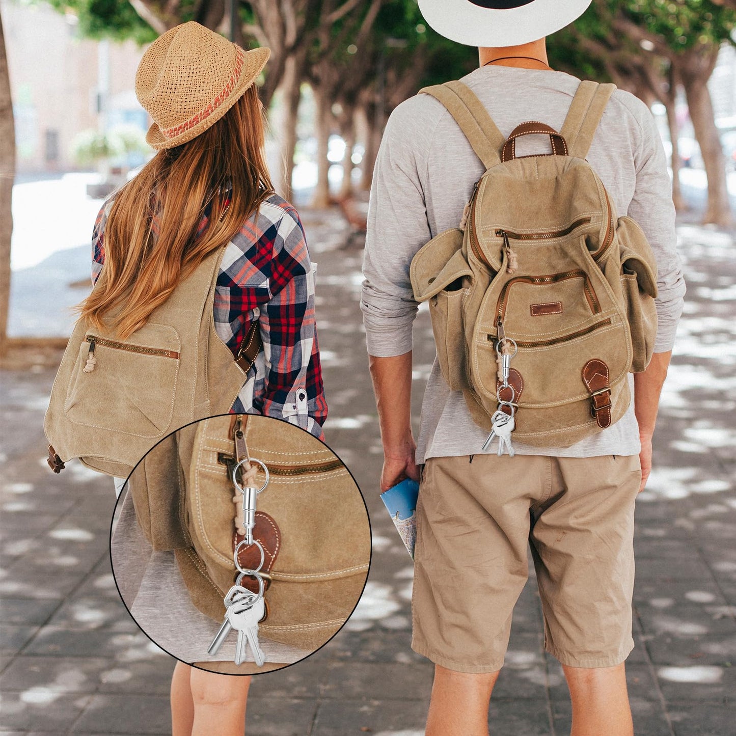 6 Pcs Detachable Key Ring Quick Release Detachable Keychain, Dual Pull Apart Key Chain Spring Split Snap Separate Double Keys Ring Lock Valet Keys Flashlights DIY Crafts Accessories