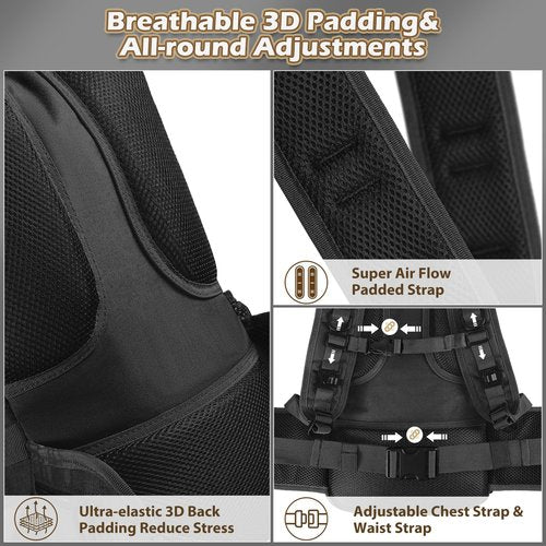 FRTKK Hydration Backpack with 3L TPU Hydration Bladder, Lightweight Insulation Hydration Pack for Cycling, Hiking, Running, Climbing, Hunting, Biking