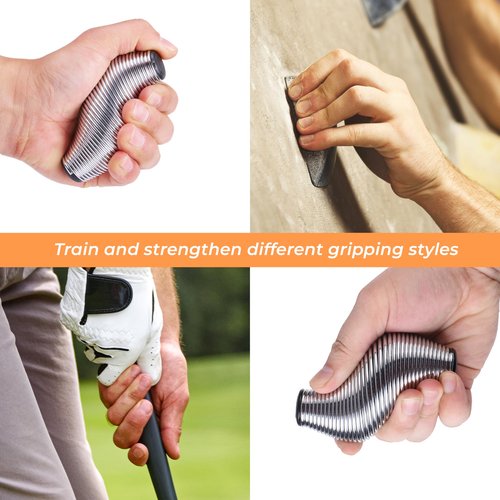 Spring Stress Therapy Ball & Hand Squeeze Ball - Fidget & Strength Trainer - Hand Exerciser Grip Strengthener & Squishy Tools for Wrist Rehab, Stress Relief Hand & Finger Therapy Squeeze Ball