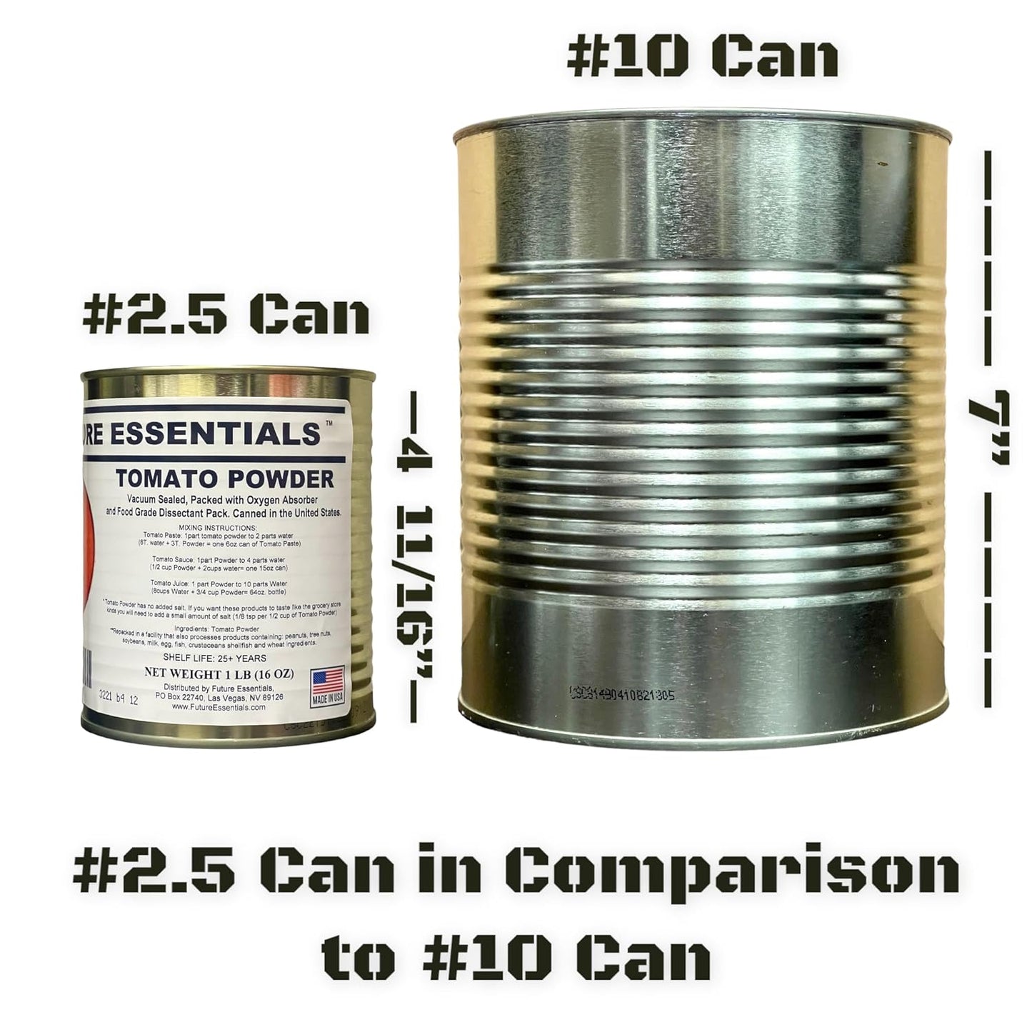 Future Essentials Tomato Powder | Real Tomato Taste | 16 oz Shelf-Stable Can | Long Shelf Life | Emergency Food Storage | Just Add Water | Great for Preppers, Campers & Cooks | Made in USA