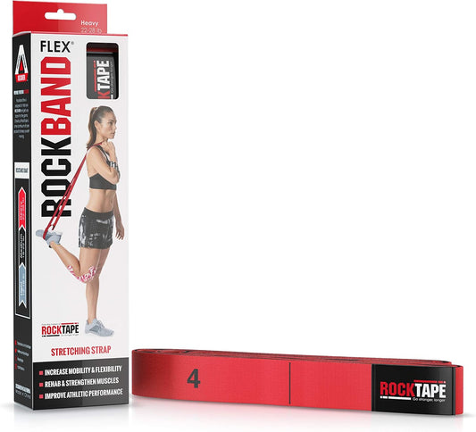 RockTape RockBand Flex Ultra-durable Resistance Bands with Handles and Loops