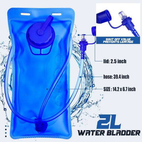 Reginary 3 Pcs Hydration Pack Backpack 2l Water Bladder Lightweight Water Backpack for Hiking, Running, Cycling, Climbing, Camping, Biking Outdoor Men Women