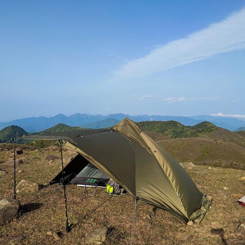 Top Lander 4 Season Compact Teepee Tent, 2-4 Person, Olive Green, Waterproof, Winter Camping, Hunting, Fishing