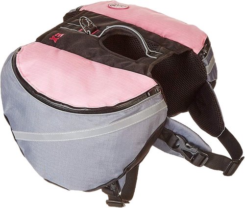 Doggles Dog Extreme Backpack, Gray/Pink, Small
