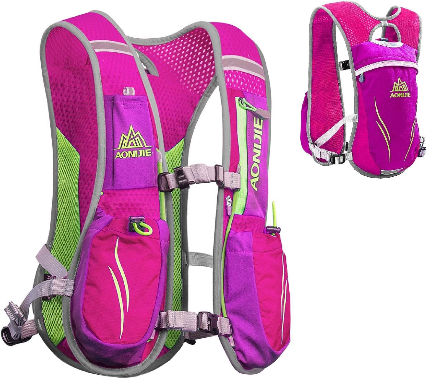 JEELAD Running Hydration Vest Trail Backpack for Women and Men Jogging Trail Race Marathon Cycling Hiking