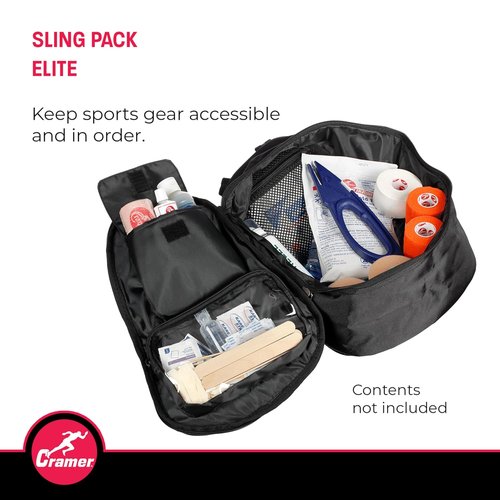 Cramer Sling Pack Elite, Small Athletic Trainer Bag for Carrying Supplies, Cross Body Travel Bag for for Trainers, Single Strap Organizing Backpack with Ample Storage and Easy Access