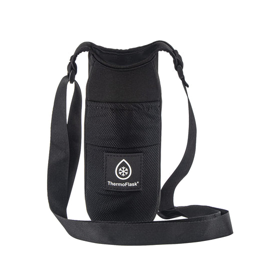 Thermoflask Packable Bottle Sling, Hands-Free Water Bottle Carrier with Strap for Travel or Gym, Fits 24 oz bottles