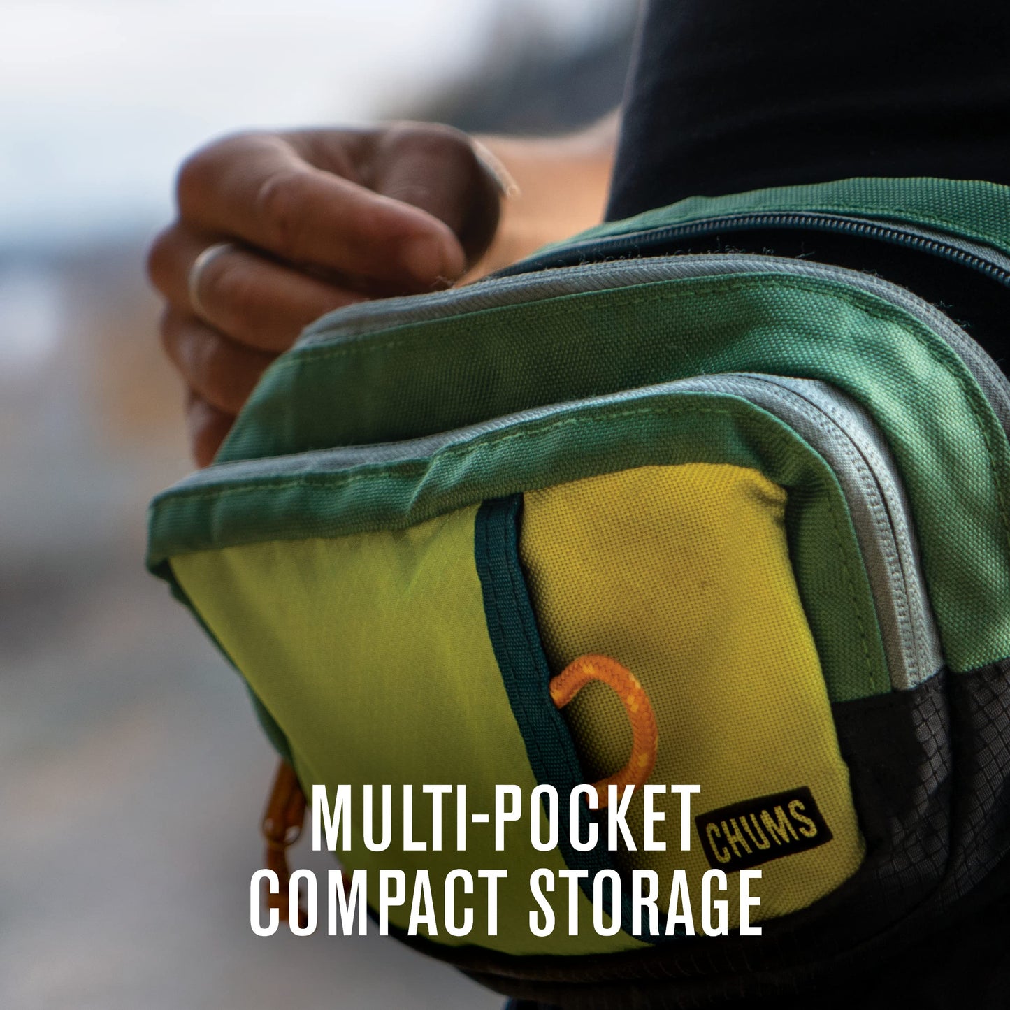 Chums Trekker Waist Pack - Unisex Tactical Fanny Pack & Bum Bag with multiple Storage Pockets for Travel and Hiking - Black