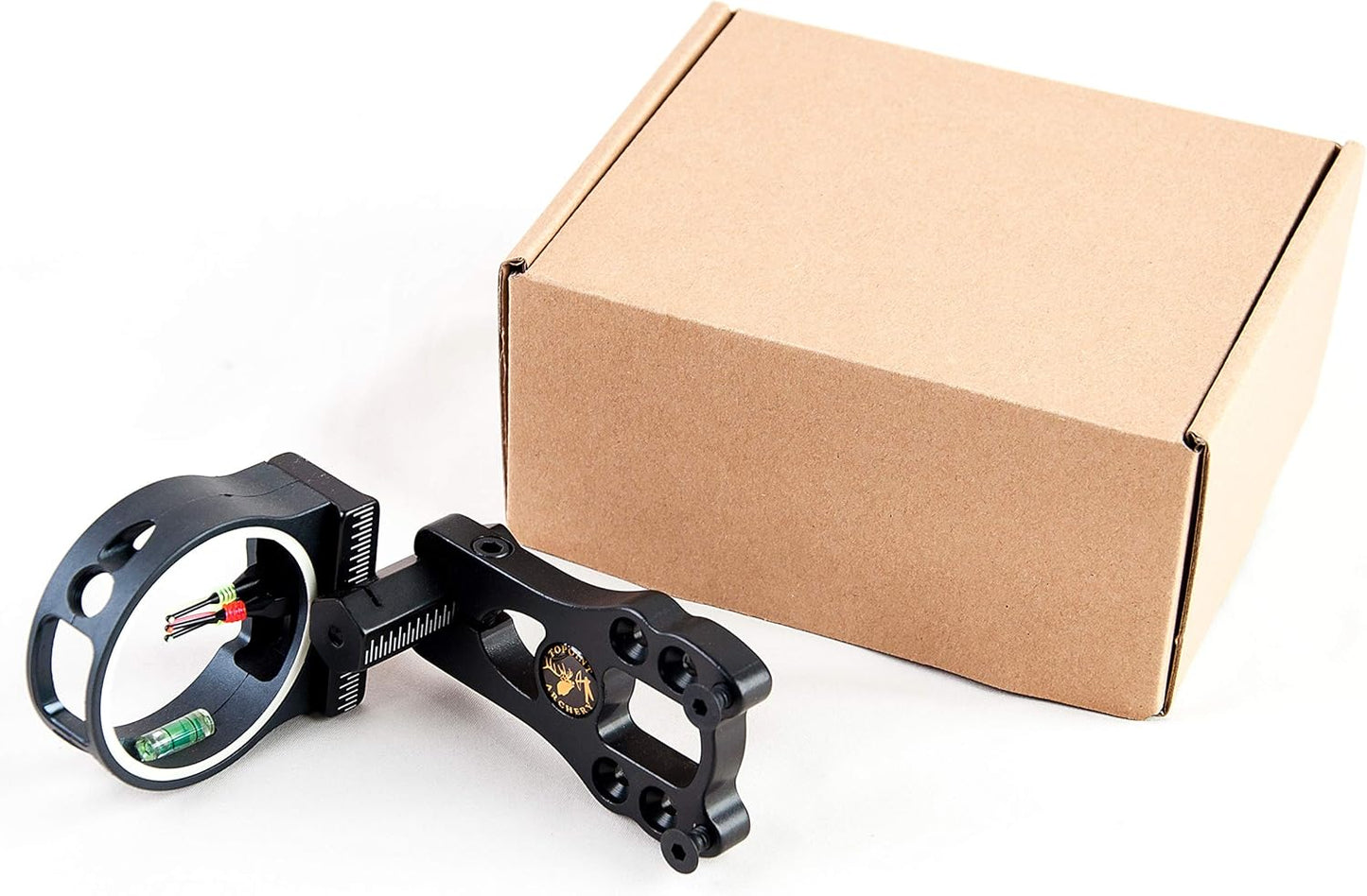 TOPOINT 3 Pin Bow Sight - Adjustable Fiber Optic, Brass Pins, Aluminum - Right/Left Handed