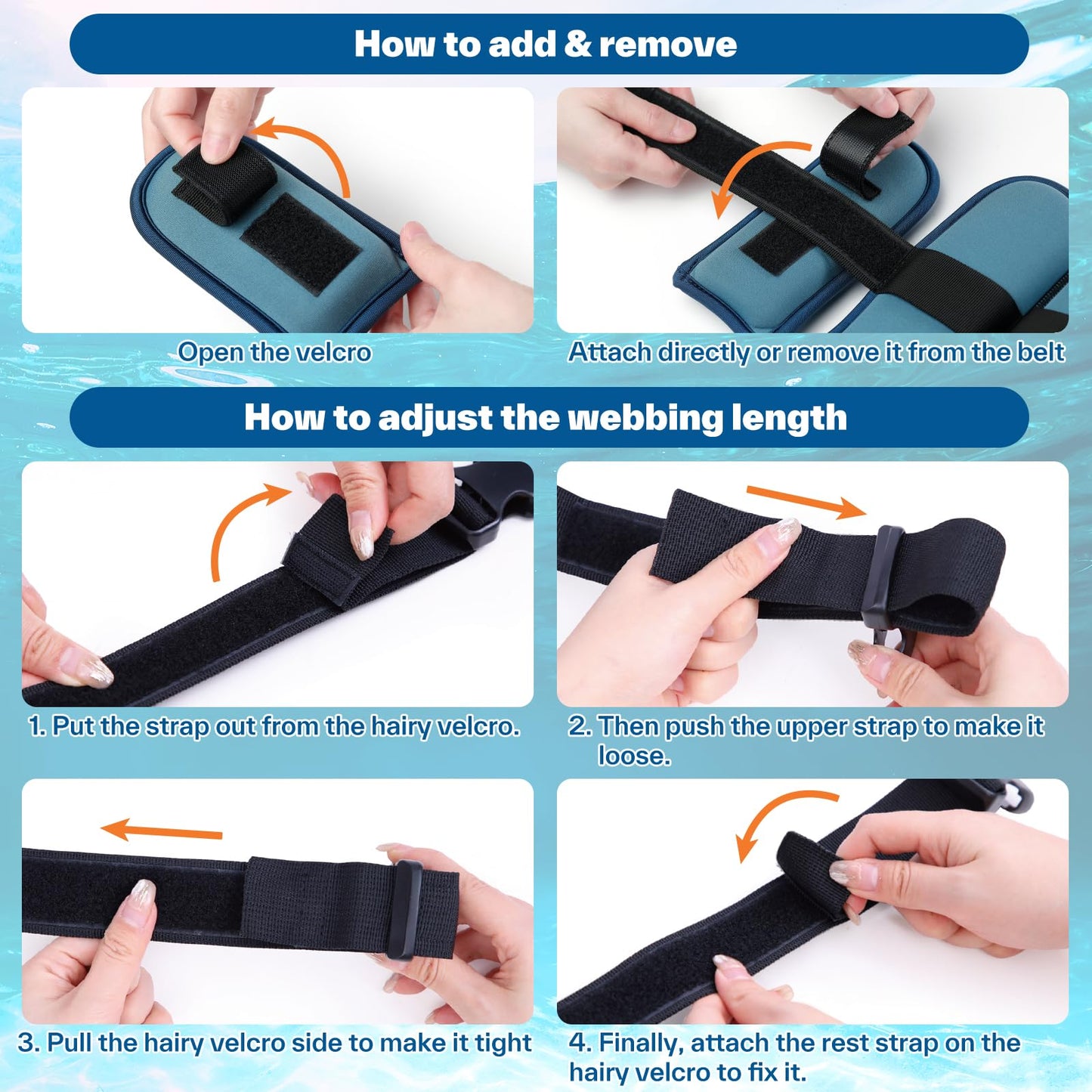 Aqua Belt Water Aerobics Equipment: Sportneer Swimming Pool Exercise Aqua Float Belts Jogger Floatation Buoyancy Belt Aquatic Training Accessories for Adults Youth Fitness Workout Therapy L