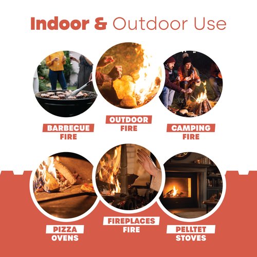 Heatinvent Fire Starter Squares 160 - Fire Starters for Campfires, Fireplace, Grill, BBQ, Wood Stove, Fire Pit, Chimney, Charcoal - All Weather Waterproof, Odorless Firestarters Indoor and Outdoor