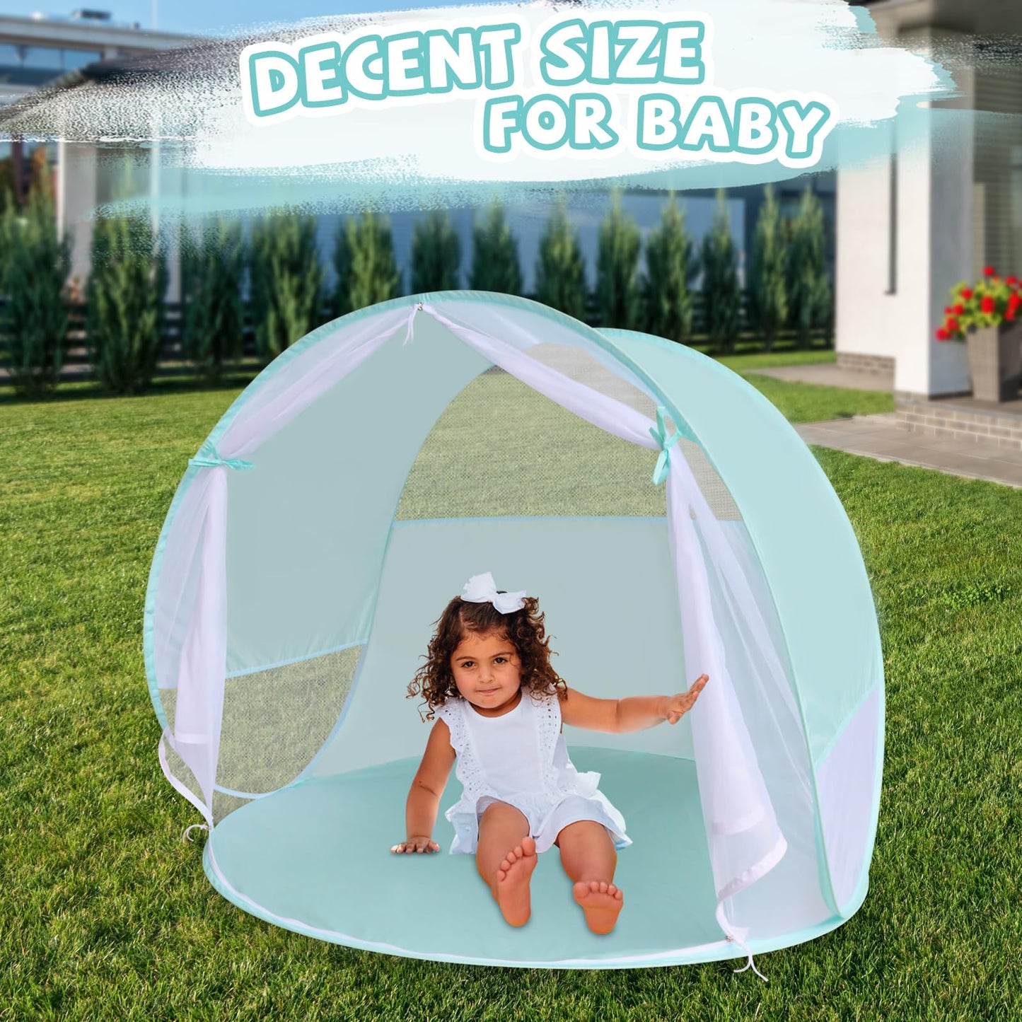 Action Air Portable Anti-UV Pop-Up Beach Tent- Ultimate Sun Shelter & Kids' Play Tent (Green)