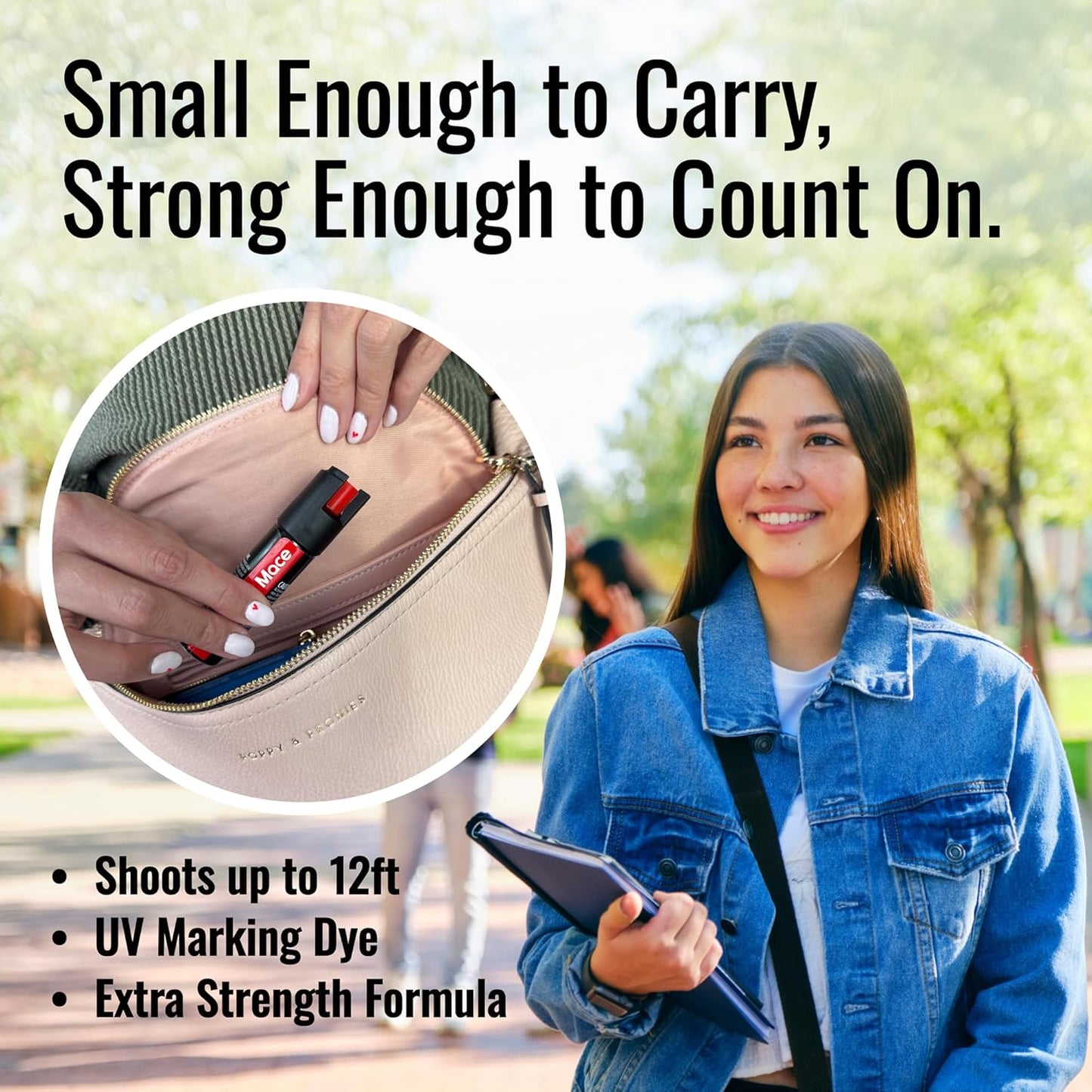 Mace Pepper Spray - Twist Lock & Hardcase Model, Max Strength 10% OC Formula, Long Lasting UV Dye, Self Defense Pepper Spray for Women & Men