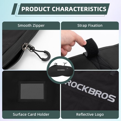 ROCKBROS Bike Travel Bag for Transportation Travel Outdoor Indoor Bike Storage Bag Anti-dust Waterproof Bike Covers for 26 inch Mountain Bike Road Bike, Black