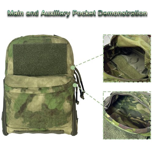 Molle Hydration Backpack for 2L Hydration Bladder, Lightweight Hydration Backpack Water Carrier for 2L Hydration Bladder Reservoir Pack for Hiking Biking Running Climbing (ATFG)
