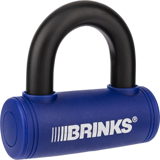BRINKS - 3 7/8” Mini U-Bar Lock - Weather Resistant and Pick Resistant Bike Lock, Blue