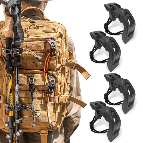YERGOFE Tactical Molle Clips Molle Accessories - 4 Pieces Tactical Gear Molle Clips Molle Attachments Multifunction Hanging Buckle for Molle Backpack Molle Tactical Vest Molle Straps