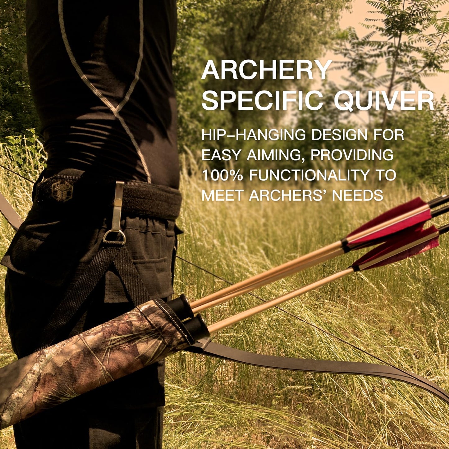 JIALUCONG Camouflage Arrow Tube - Camo Arrow Quiver for Bow Hunting - Quiver Leg - Quiver Quiver with Belt - Arrows for Compound Recurve Bow Quiver for Hunting Target Practicing Youth and Adults