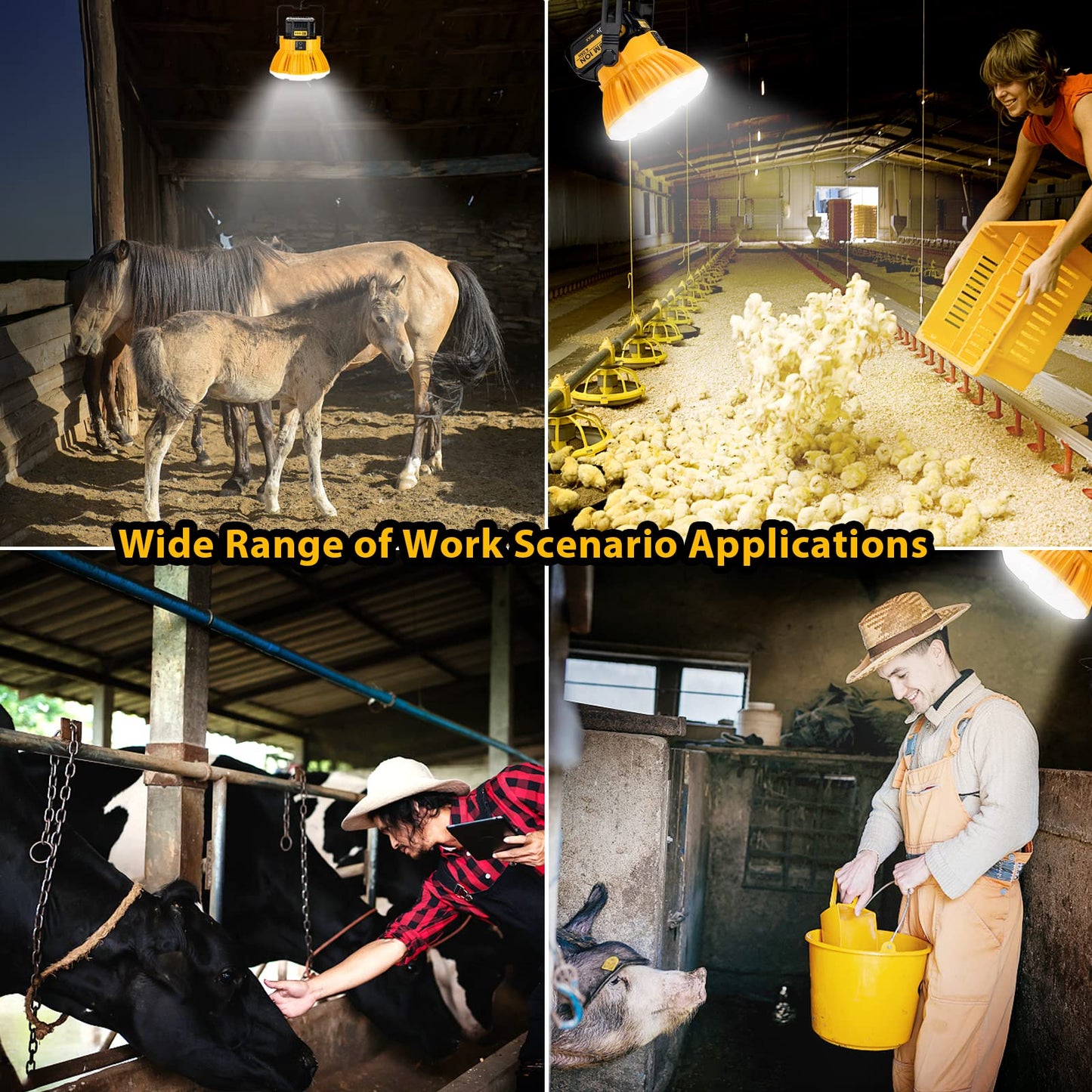 Adisipsoarin 2400LM LED Camping Lantern for Dewalt 20V MAX Lithium Battery, 24W LED Work Light for Car Repairing , Camping, Emergency and Hurricane, Hiking, Fishing