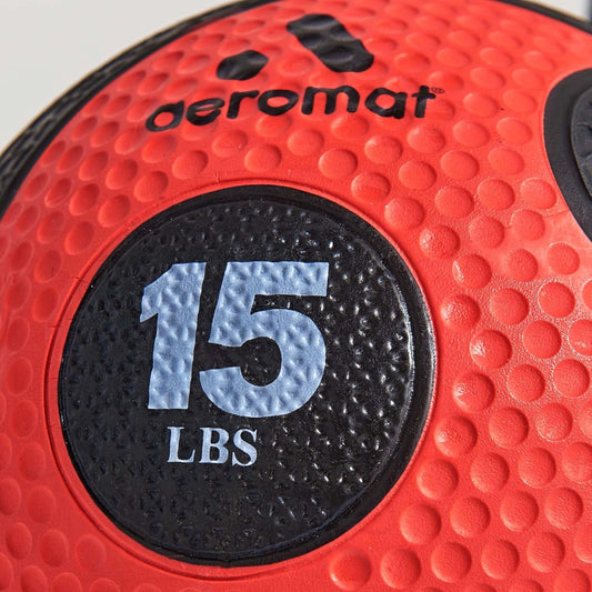Power Rope Medicine Ball - AEROMATS Red 10 lbs for Strength Training & Fitness
