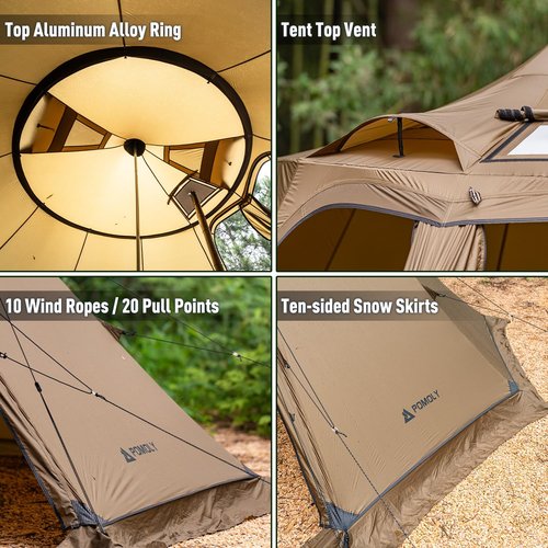 Circle 6 | Outdoor Camping Hot Tent for 6 Person (Without Inner Tent and Ground Sheet) | 2023
