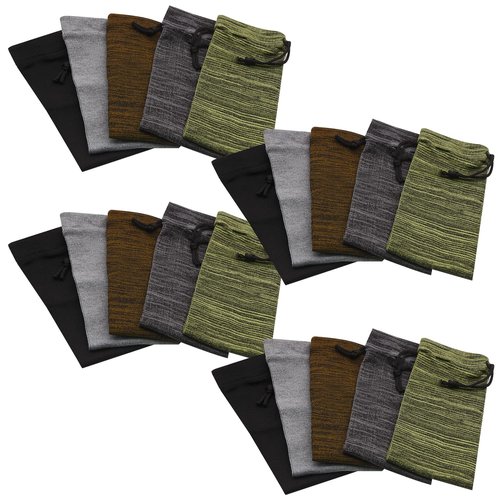 RUBY.Q 20pcs Handgun Socks, 16in Silicone Treated Knit Gun Socks, Breathable Moisture Wicking Gun Sock for Pistol Handgun (20pcs)
