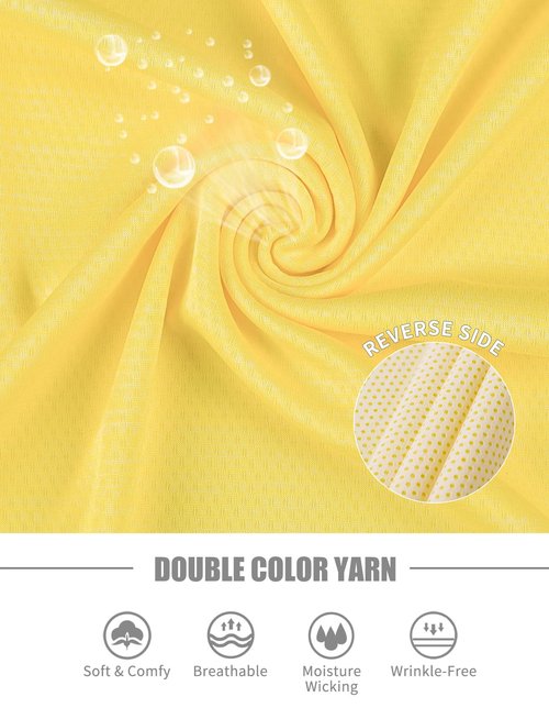 Running Shirts for Men Dry Fit(Yellow,Medium)