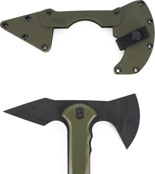 Cold Steel Drop Forged Tomahawk Survival Hatchet - Great for Camping, Survival, Outdoors and Chopping Wood, Trench Hawk - OD Green