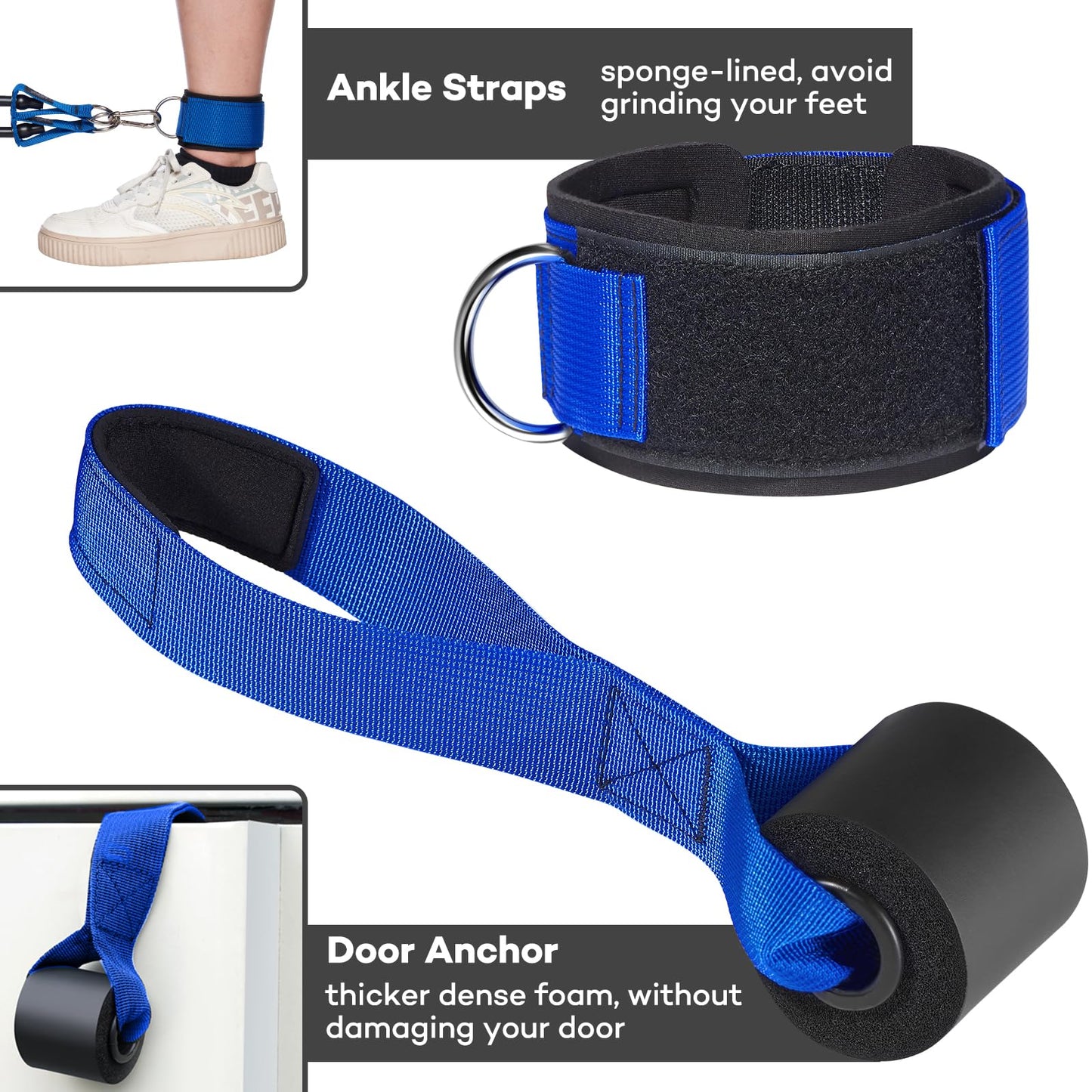 310lbs Heavy Resistance Bands for Working Out, NITEEN Resistance Bands with Handles Weight Exercise Bands for Men Women, Workout Bands with Door Anchor and Ankle Straps Strength Training Equipment