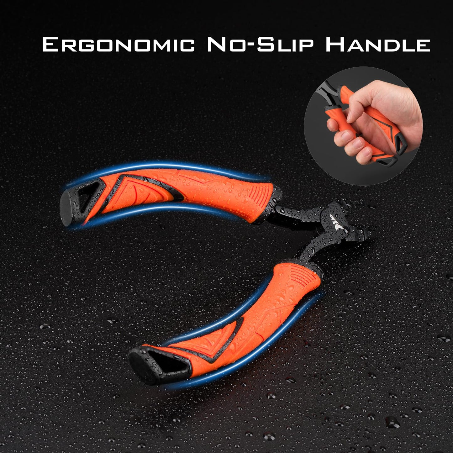 KastKing Paradox 6 inch Wire Cutters, Saltwater Resistant S45C Carbon Steel Fishing Tools, 6" Side Cutters with Ergonomic & No-Slip Grip Handle, Fishing Gear Cutting Pliers, Orange