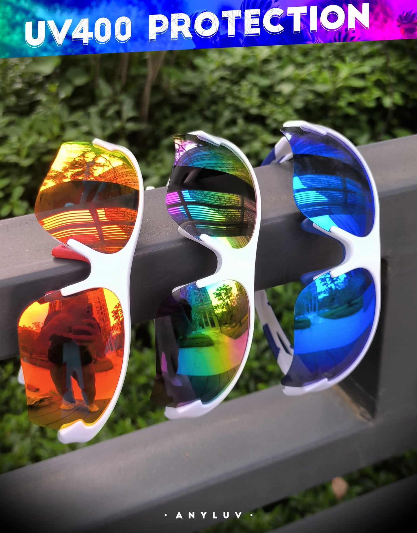 ANYLUV Sports Sunglasses for Men Women Outdoor Cycling Glasses Polarized Sunglasses for Outdoor Cycling Baseball UV400