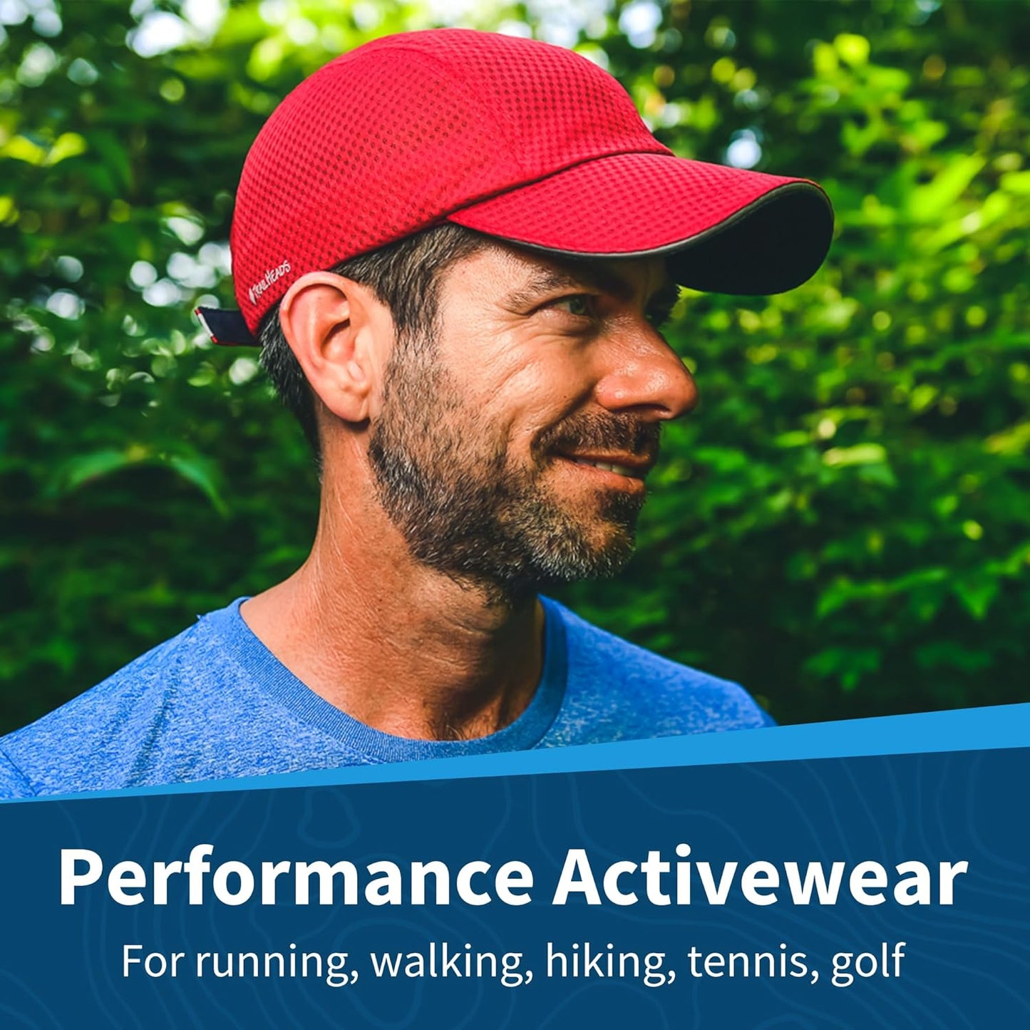 TrailHeads Performance Mens Running Hat - Lightweight, Quick Dry Workout Hats for Men - Athletic Sports Cap for Tennis, Gym