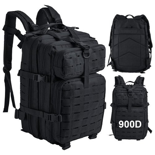 Goture Military Tactical Backpack, 45L Large Army Tactical Back Pack, 900D Waterproof 3 Day Molle Assault Pack Bug Out Bag for Men Outdoor Hiking Hunting Camping Rucksack Daypack Black