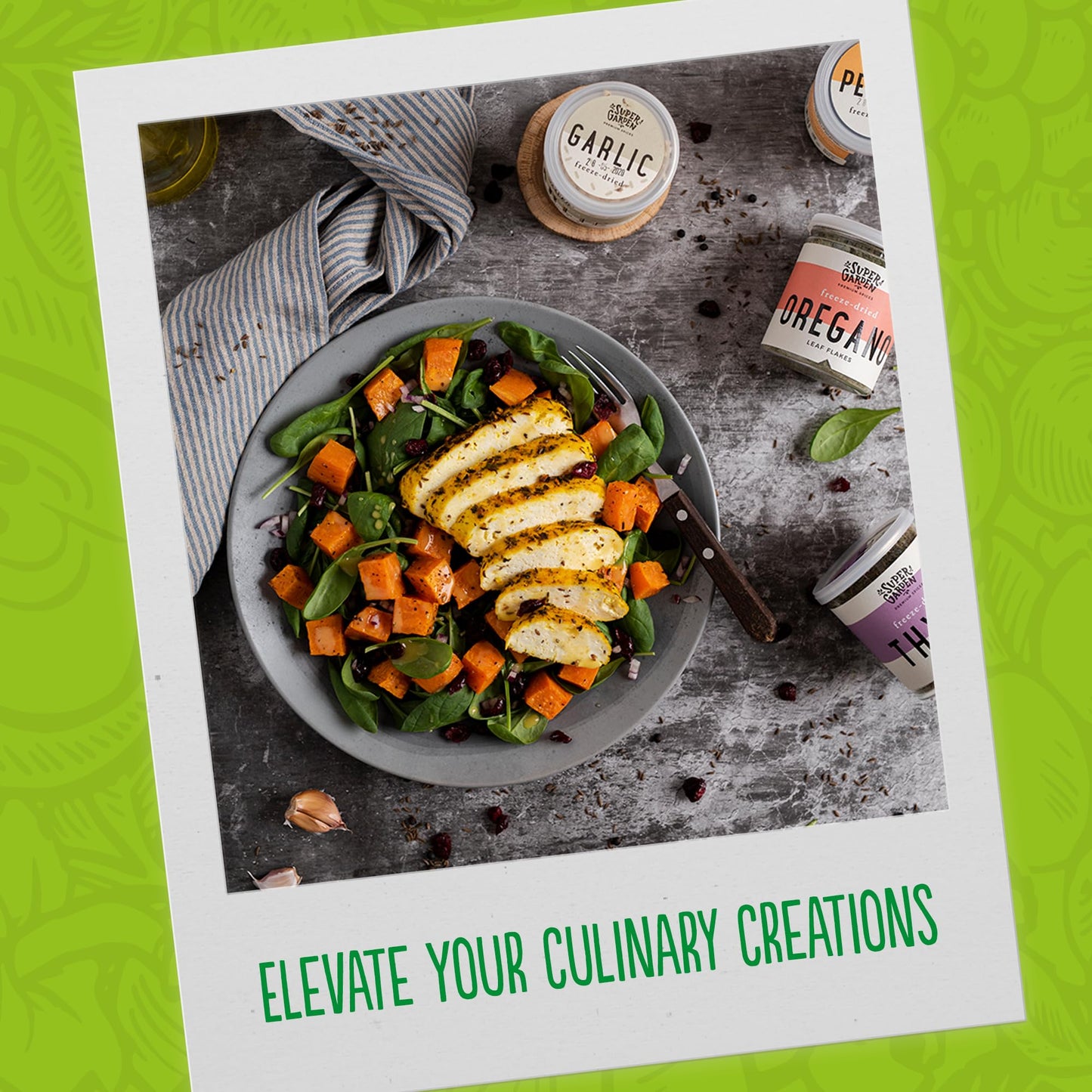 Garlic & Dill for Cooking | 100% Natural, No Artificial Additives or Preservatives | Perfect Freeze Dried Granulated Garlic and Dill for Cooking, Seasoning, and Gourmet Dishes | Long shelf Life Freeze Dried Spices | Space Food | 2.12oz (5.66 oz, 4 pack)