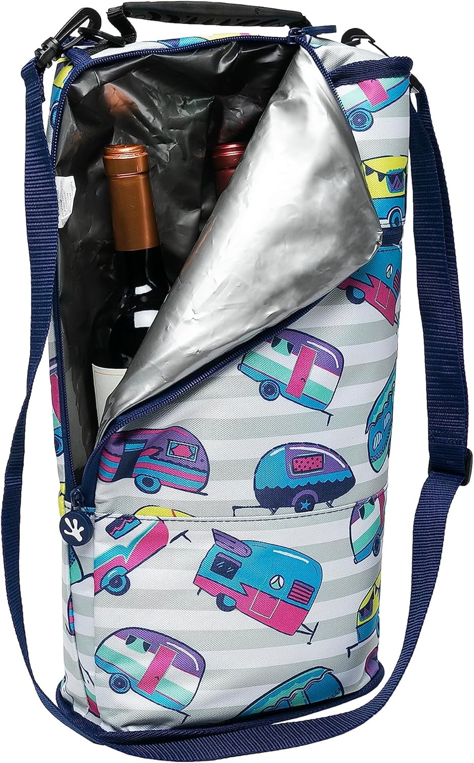 Geckobrands Verticool Insulated Soft Cooler Bag - Portable, Holds 9 Cans or 2 Wine Bottles, Ideal for Beach & Picnics