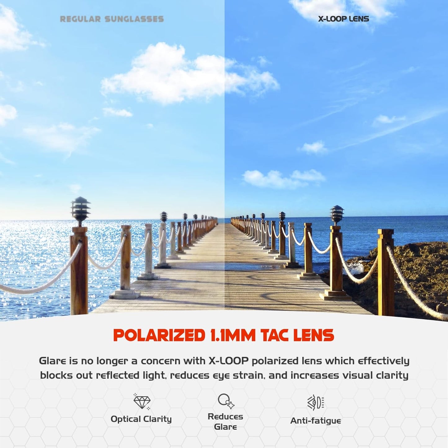 Polarized Sports Sunglasses for Men - UV400 Baseball, Running, Cycling & Golf