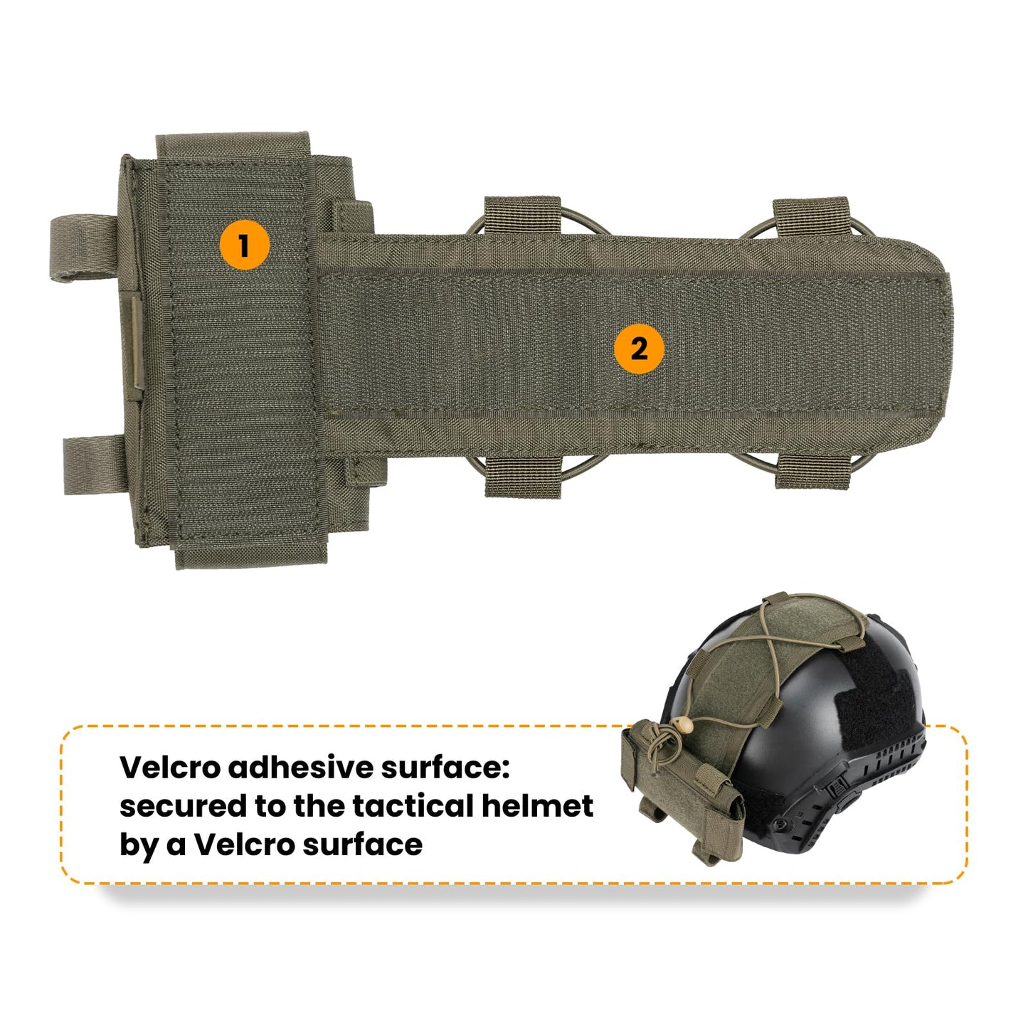 EXCELLENT ELITE SPANKER Tactical Helmet Battery Pouch Counterweight Pouch MK1 Helmet Battery Pack Balance Weight Bag with Hook&Loop for Tactical Helmet Airsoft Hunting