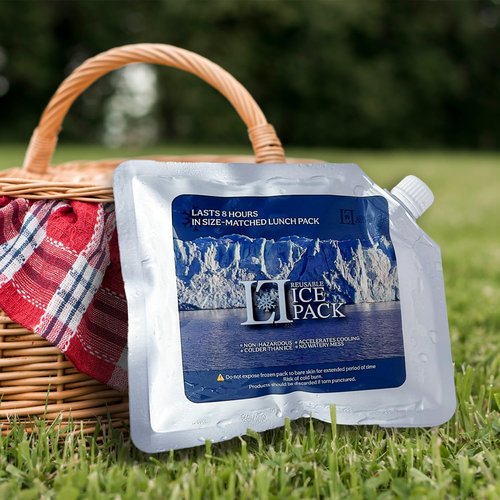 LL Home & Decor • Reusable Ice Packs for Coolers – Long‑Lasting Gel Packs, Heavy‑Duty & Slim for Lunch Bags, Camping, 5‑Pack