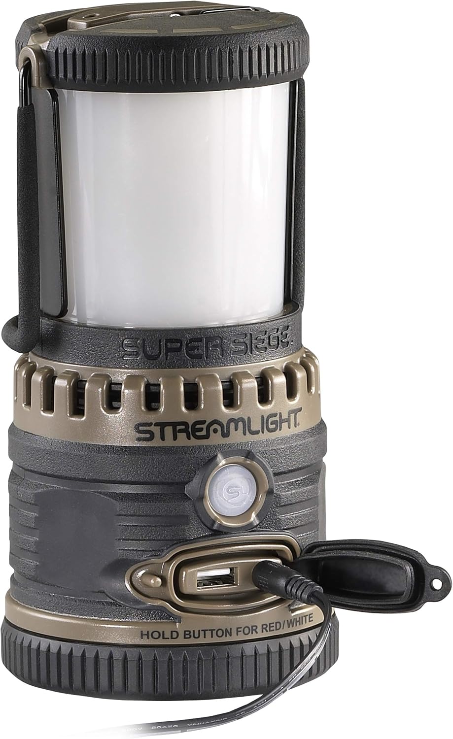 Streamlight 44931 Siege 540-Lumen Compact D Alkaline Outdoor Hand Lantern/Flashlight Combo, Coyote