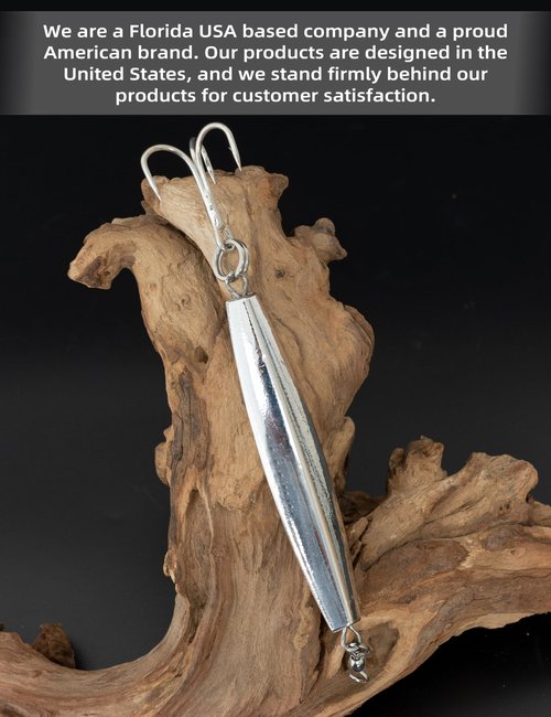BLUEWING 6oz Fishing Diamond Jig Chrome with High Carbon Steel Treble Hook 1pc Premium Fish Lure Durable for Saltwater Freshwater