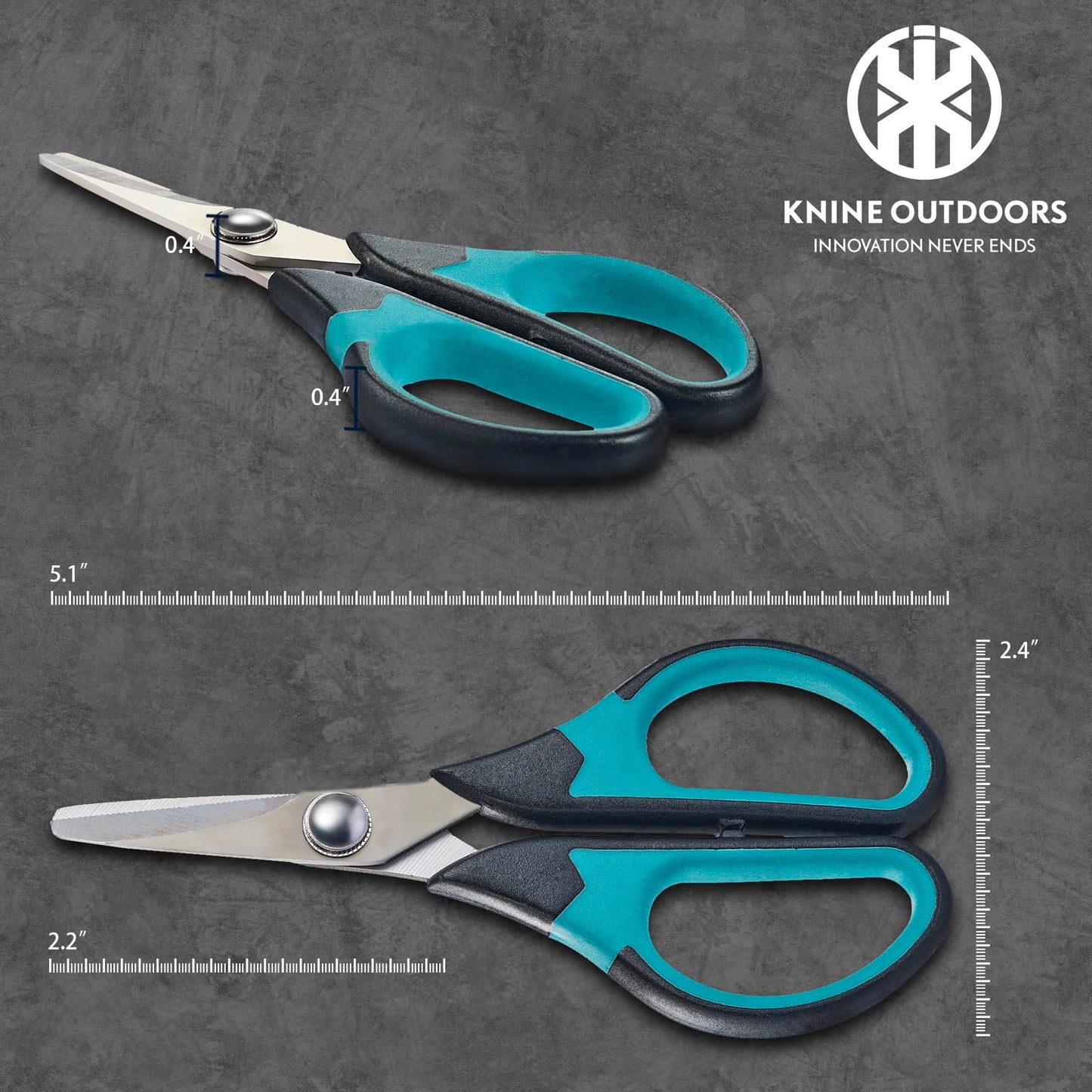 KNINE OUTDOORS 6PCS Fishing Tool Kit, Fishing Pliers, Fish Fillet Knife, Fishing Gripper, Fishing Scissors for Braided line, Fishing Gear and Equipment, Fishing Gifts for Men