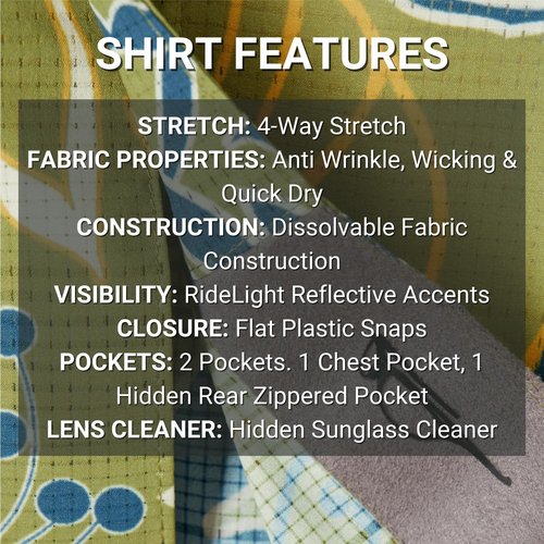 Club Ride Apparel Men's Motive Biking Shirt - Short Sleeve Cycling Jersey - Moss Stone Paisley - X-Large